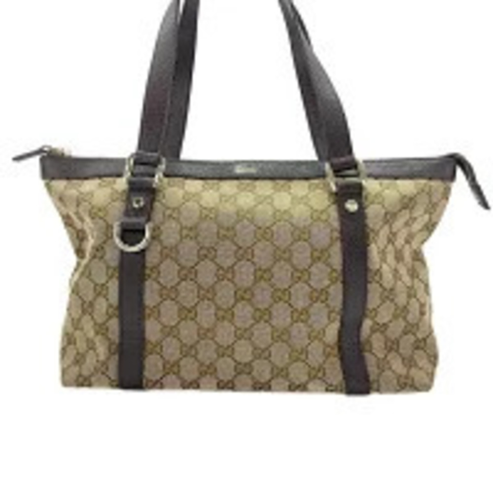 Gucci GG Canvas Tote Bag Beige Cream